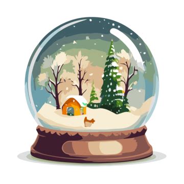 Transparent Snowglobe Vector Sticker Clipart Snow Globes Christmas