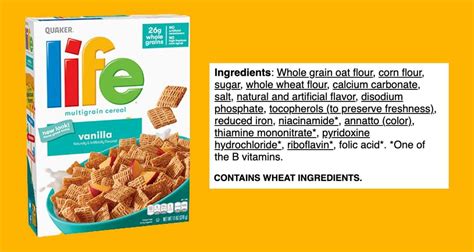 Life Cereal Cinnamon Nutrition Facts