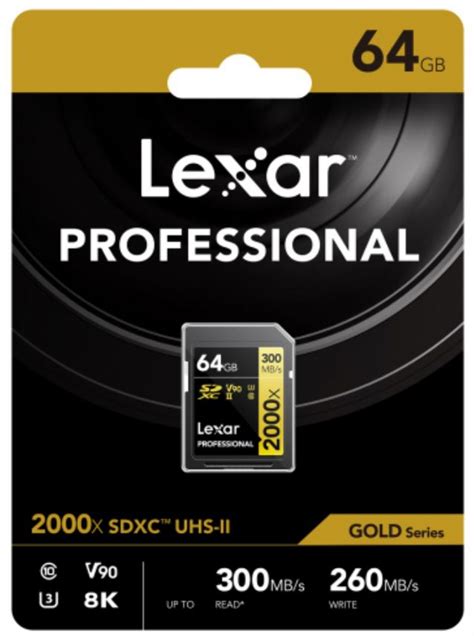 Technische Daten Lexar Professional SDXC 64GB 2000x UHS II V90 SD