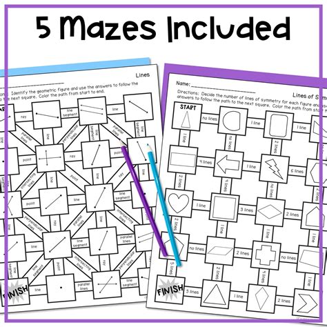 Geometry Math Mazes Worksheets 4th Grade Worksheets Library