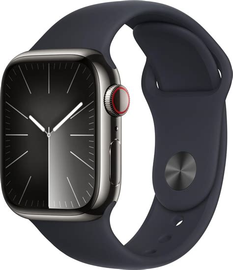 Apple Watch Series 9 GPS Cellular 41 mm Grafit Rengi Paslanmaz Çelik