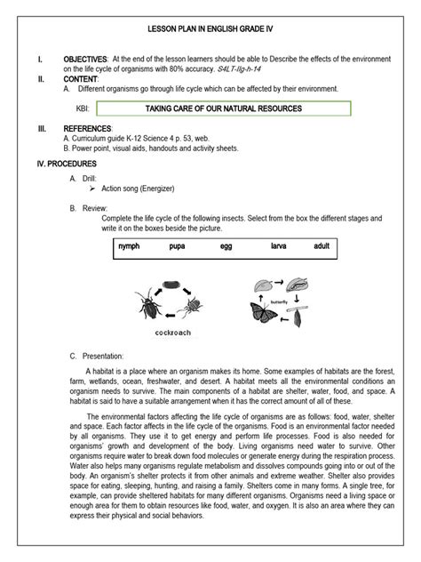 Dlp G Iv To Describe The Effects Of The Environment On The Life Cycle Of Organisms With 80