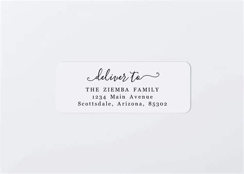 Avery Address Label Template Printable Envelope Address Label, 1 X 2-5/8 Wedding Guests ...