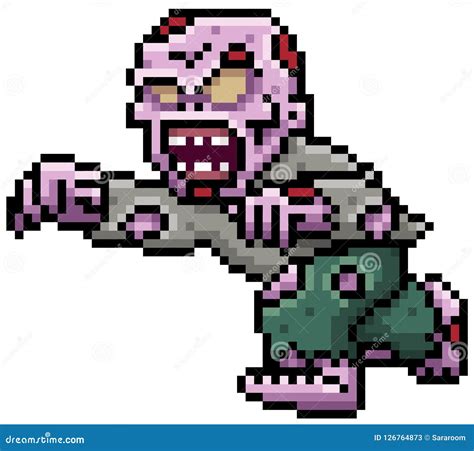 Zombie Stock Vector Illustration Of Maggot Evil Pixel 126764873