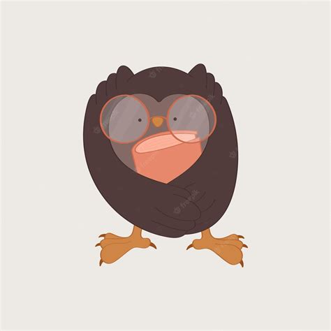 Premium Vector | Owl clipart character design. happy clip art owl in ...