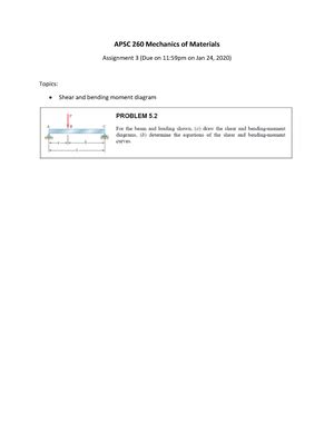 Calculate The Shear Force V At A Cross Section Just To The Right Apsc