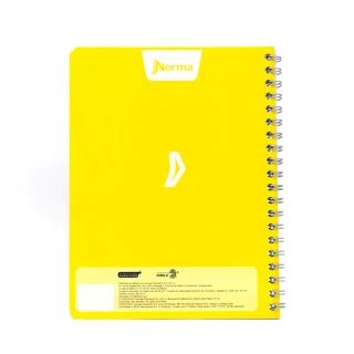 Cuaderno Argollado Profesional Cuadro Grande Polycover Norma Amarillo