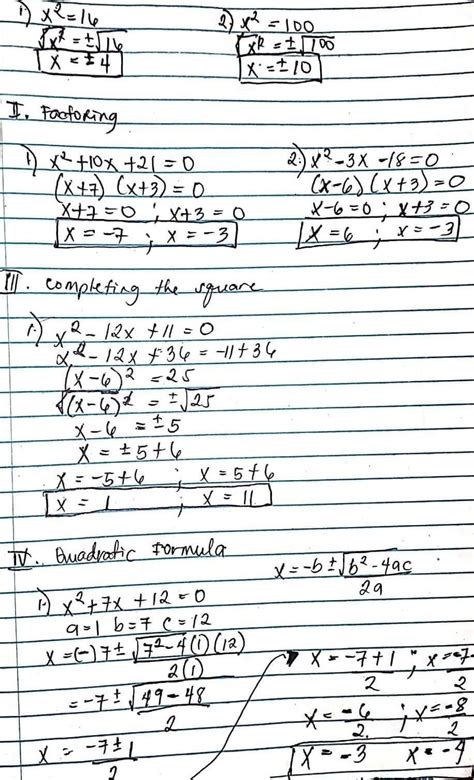 Find The Solutions Of The Following Equations By Extracting Square