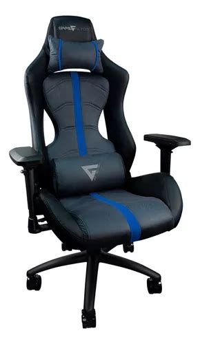 Game Factor Cgc Bl Silla Gamer Negro Azul Reclinable Meses Sin