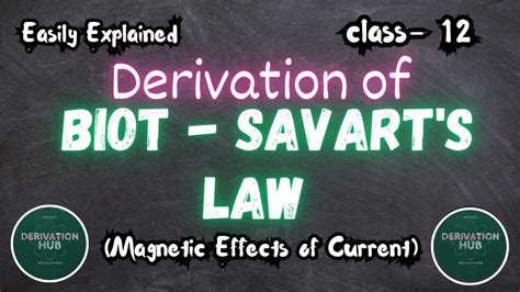 Derivation Of Biot Savart Law Class Biot Savart Law Class Youtube