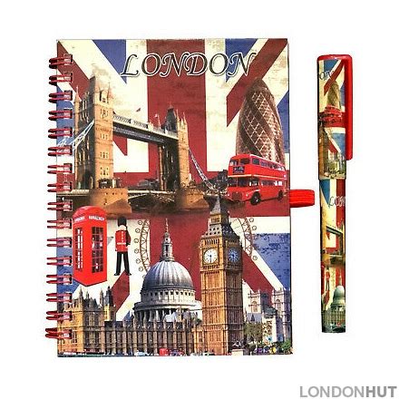 Union Jack London Souvenir Notebook And Pen