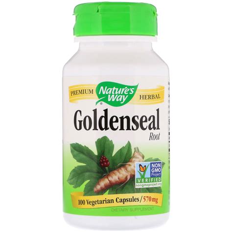 Nature S Way Goldenseal Root 570 Mg 100 Vegetarian Capsules By Iherb