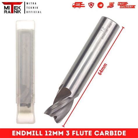 Jual Mata Bor Milling Endmill Mm Panjang Mm Flute Carbide Di