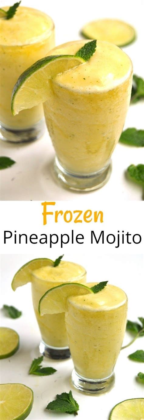 Frozen Pineapple Moj Frozen Pineapple Mojito Is A Lighter Take On A Typical Mojito With Just 5