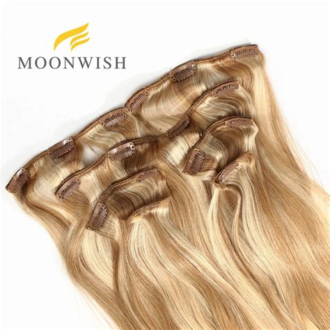 Moonwish Pelo Remy Clip En Extensiones De Cabello Humano Unids