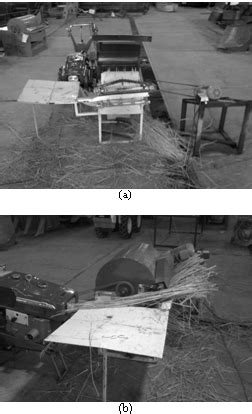 (a): A view of threshing unit as threshing and feeding parts powered ...