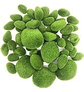 Amazon Woohome 30 PCS 3 Size Artificial Moss Rocks Decorative