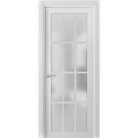 Sartodoors In X In Panel White Finished Solid Wood Sliding