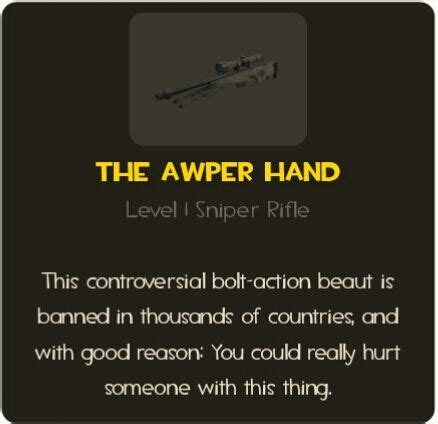 AWPer Hand | Wiki | Team Fortress 2 Amino