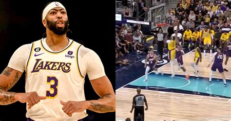 Watch Anthony Davis Throws Down One Handed Slam While Drawing Foul As