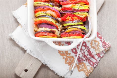 Tian Vegetable Casserole Served On A Table Stock Image Image Of Casserole Healthy 84845125