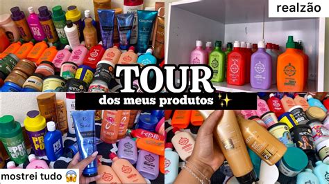 TOUR PELO MEUS PRODUTOS DE CABELO mostrei tudo realzão YouTube