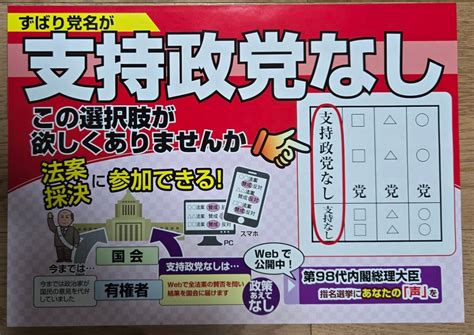 Yahooオークション 支持政党なし の届出ビラ チラシ 衆議院議員選挙