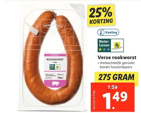 Verse Rookworst Aanbieding Bij Lidl