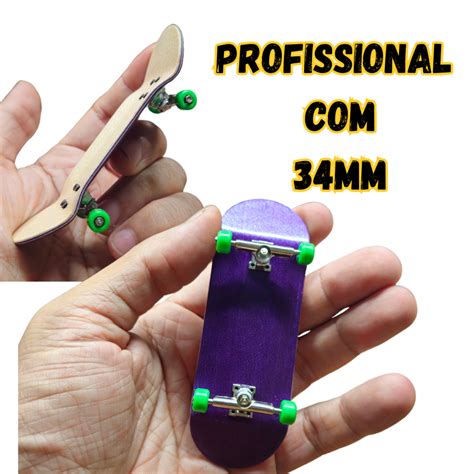 Skate De Dedo Fingerboard Profissional Mm Rolamento Escorrega O