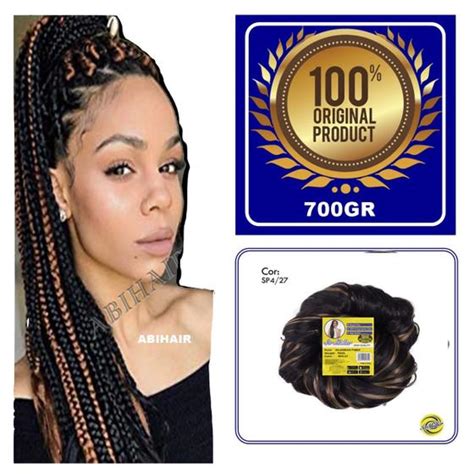 1 Jumbo Fibra Kanekalon Box Braids Ser Mulher 700g Loiro Mel Mesclado