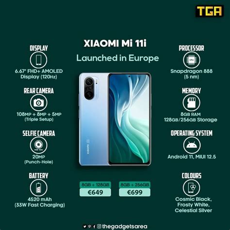 Xiaomi Mi 11i Smartphone Specs