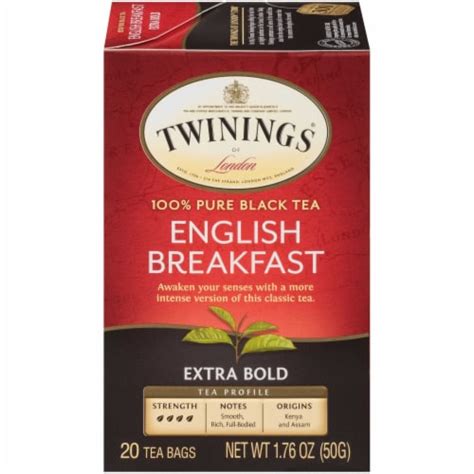 Twinings Of London English Breakfast Extra Bold Black Tea 20 Tea Bags