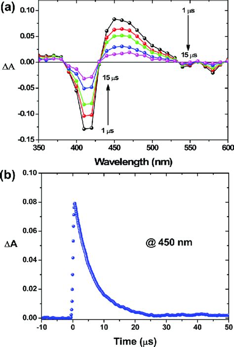 A Transient Absorption Spectra Of Znppix In Thf Where Pump