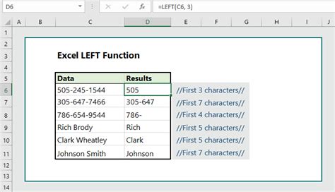 Excel LEFT Function 6 Practical Examples Wikitekkee