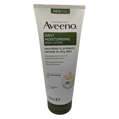 Aveeno Daily Moisturising Body Lotion 24 Hours 200ml Nourishes Normal