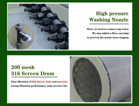 PM 60 RAS Aquaculture Rotary Drum Filter QihangRAS