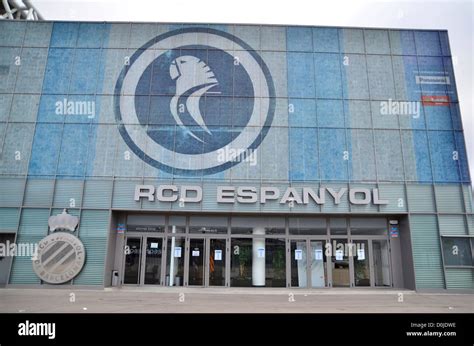 RCD Espanyol football team stadium. Spanish soccer team of 1st League ...