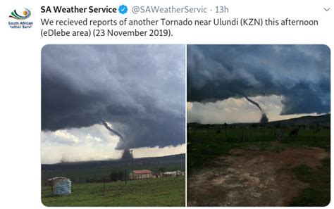 The History Of Tornadoes In South Africa Sawx