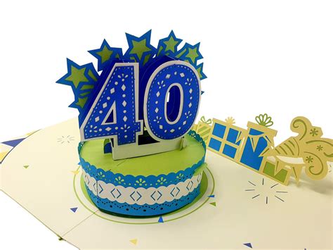 40th Birthday Pop Up Card Asvp Shop