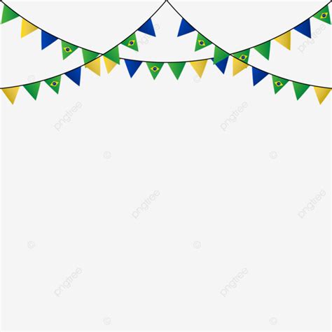 Brazil Flag Decorations Border Transparent, Brazil Flag, Decorations ...