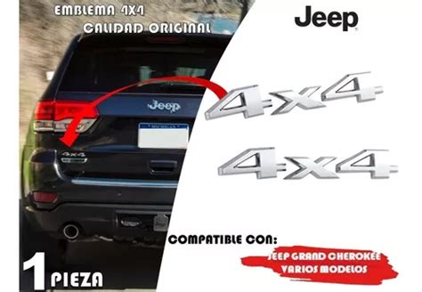 Emblema Cajuela X Jeep Grand Cherokee Original Calidad Env O Gratis