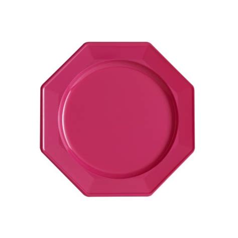 Petite Assiette Octogonale Plastique Fuchsia Vaisselle Jetable Badaboum