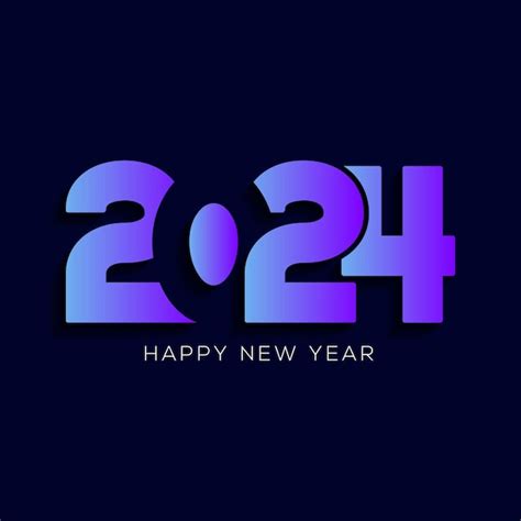 Feliz Año Nuevo 2024 Tipografía De Texto Feliz Año Nuevo 2024 Diseño De