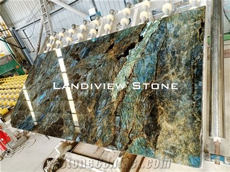 Labradorite Blue Granite Slabs Lemurian Blue Granite Slabs From China