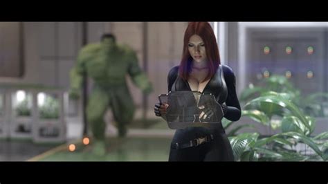 Black Widow And Hulk At Hq Otacon212 Marvel Rrule34