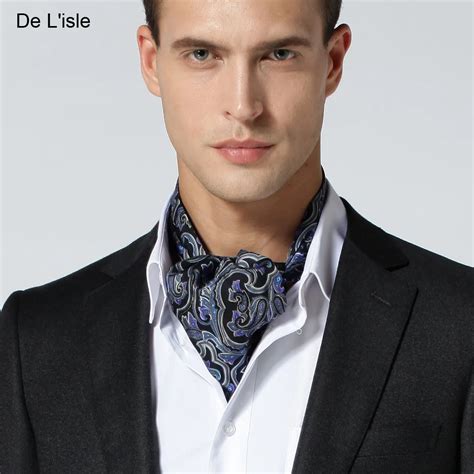 New Arrival Delisle Double Faced Men Silk Print Male Cravat Suit Silk Scarf Fashion Collar In