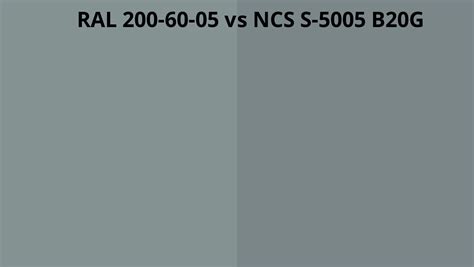 Ral 200 60 05 Vs Ncs S 5005 B20g Ral Colour Chart Uk