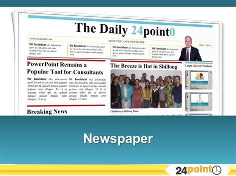 Editable Newspaper Template PowerPoint