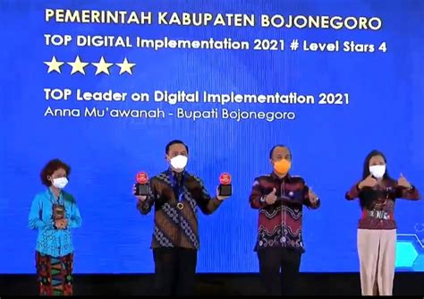 Pemkab Bojonegoro Kembali Raih Dua Penghargaan Top Digital Awards 2021