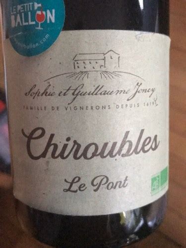 Domaine Joncy Le Pont Chiroubles Vivino France